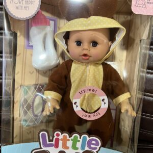 Лялька пупс, що розмовляє з пляшечкою та серветками Little Baby