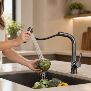 Кран/змішувач Faucet CR-8429 Багатофункціональний метал / Змішувач для миття / Кран-змішувач для кухні Графіт матовий