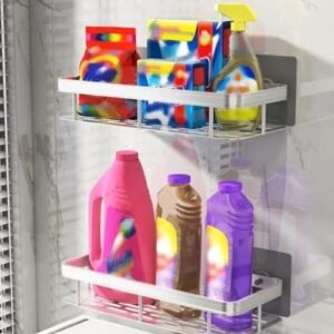 Металева полиця для ванної самоклеюча Bathroom shelf до 10 кг GREY