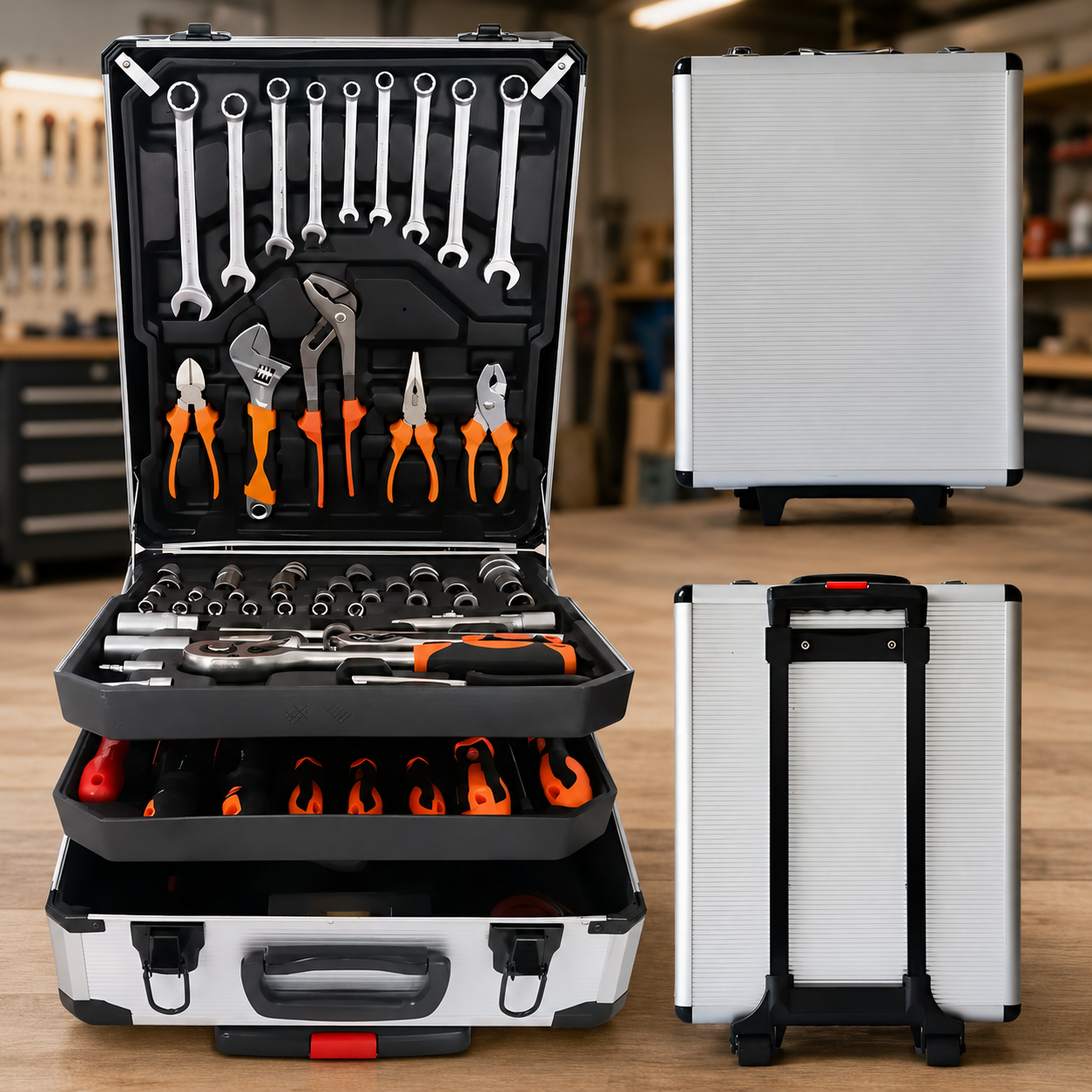 Набір інструментів tool set 235 предметів / Набір головок з тріскачкою / Автомобільний набір інструментів