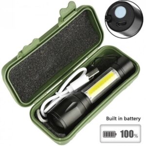 Світлодіодний ліхтарик Bailong Police COB USB BL-511 BL-515 BL-513 у пластиковому чохлі