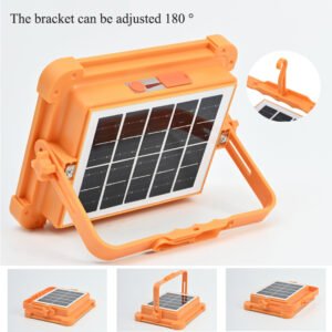 Акумуляторний прожектор із сонячною панеллю 100W / Світлодіодний Solar LED ліхтар 2400mAh