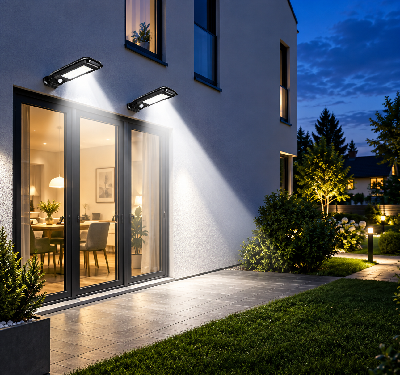 Вуличний світлодіодний світильник Solar Motion Sensor Light / Ліхтар на сонячній батареї з датчиком руху IP65 4000 mAh