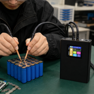 Міні апарат точкового зварювання Docreate 30 Gear / Зварювальний апарат з LCD-дисплеєм 5000 mAh 6-800 А