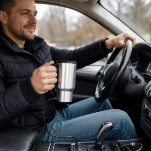 Автокружка с подогревом Heated Travel Mug 48 ТК-33 / Термос 12 В / Кружка с подогревом от прикуривателя