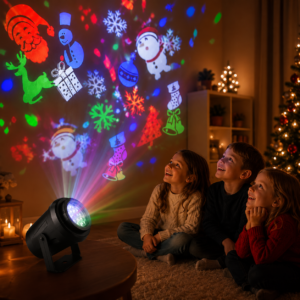Дитячий LED проектор Projection Lamp з 16 малюнками / Мультиколорний проектор з 3D / LED прожектор дитячий