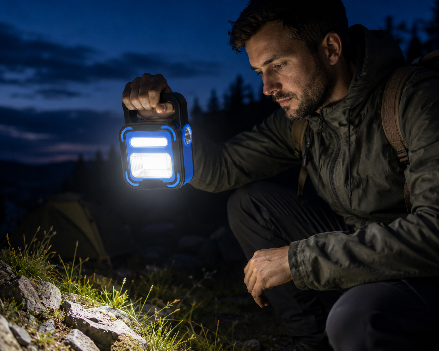 Ліхтарик BL-925 / Акумуляторний ліхтар Bailong BL-925 torch+solar / Кемпінговий світильник із сонячною та USB зарядкою