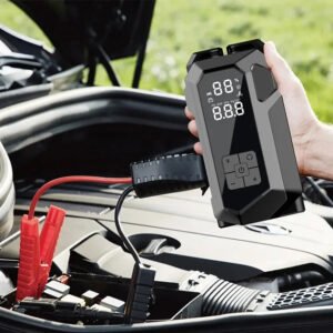 Пусковий пристрій з LED-підсвічуванням JUMP STARTER 18B 4в1 2000А 16000 мАг + компресор