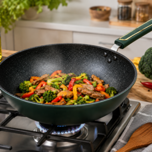 Сковорода 26X-241 Зелена / Сковорода WOK 32 см